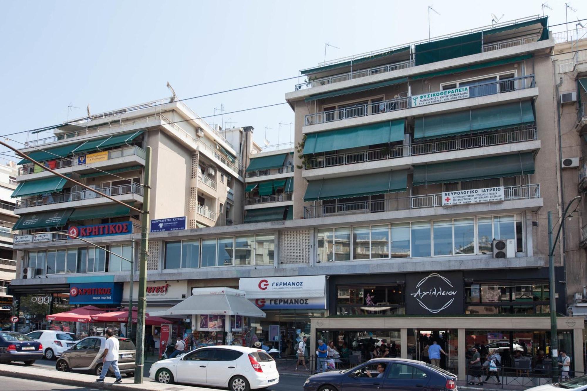 Modern 1 Bd Balcony Apt Near Metro In Kato Patisia Атина Екстериор снимка